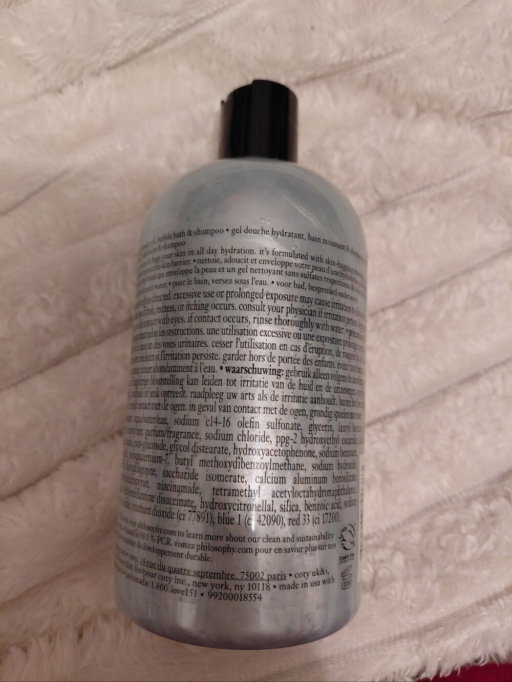 Sealed 16 Oz Snow Angel Philosophy Shower Gel & Bubble Bath - Picture 2 of 3